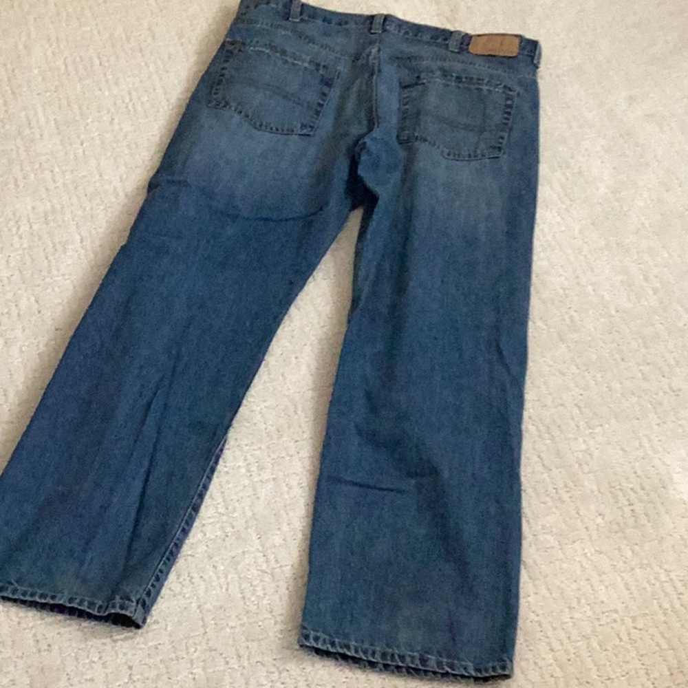 Men's Calvin Klein Relaxed Straight Easy Fit Blue Jeans Size 38x32 - Picture 2 of 6